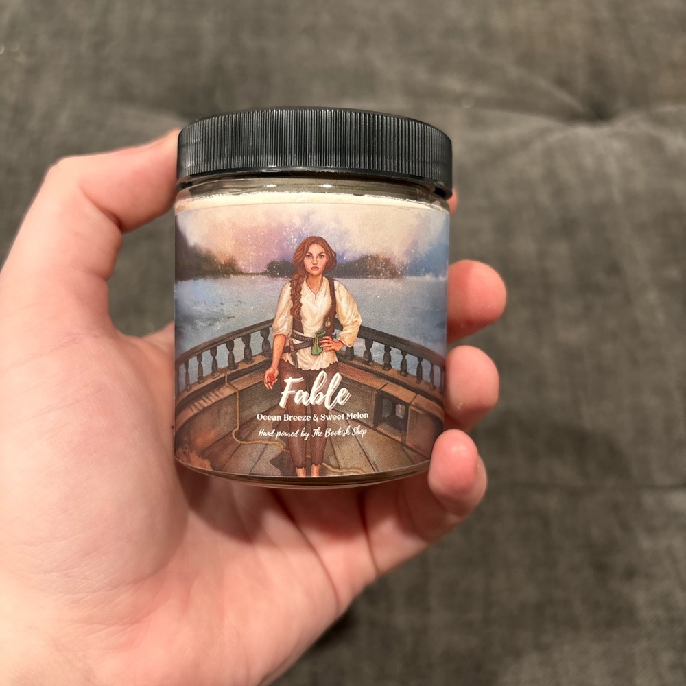 Bookish Box Fable mini candle